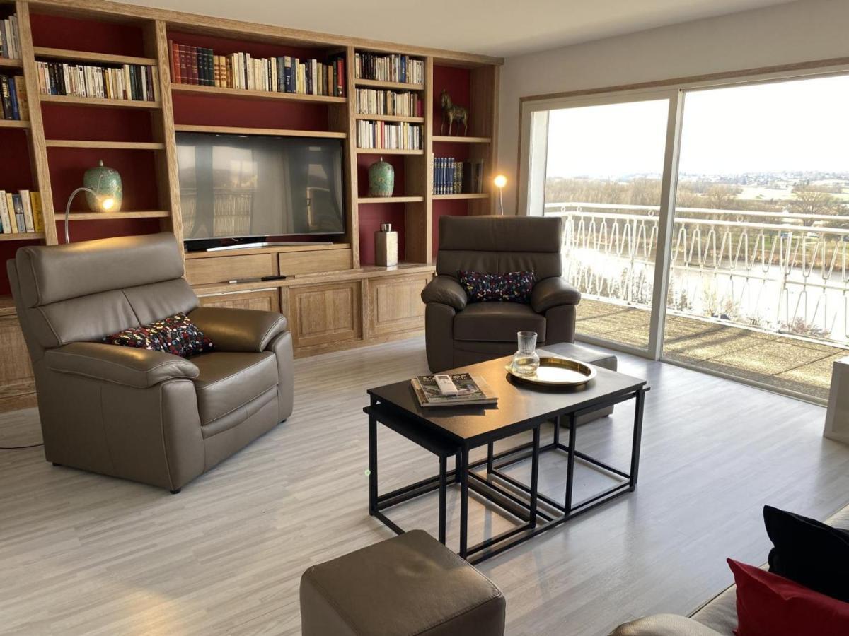 Appartement Panoramique Au Centre De Moulins Avec Terrasse, 2 Chambres, Et Equipements Modernes - Fr-1-489-412 ภายนอก รูปภาพ